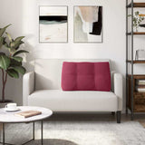 Cuscino per Schiena Rosso Vino 80 x 24 x 50 cm Velluto