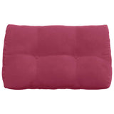 Cuscino per Schiena Rosso Vino 80 x 24 x 50 cm Velluto