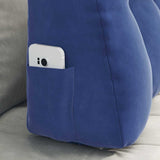 Cuscino per Schiena Blu Polizia 80 x 24 x 50 cm Velluto
