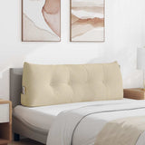 Cuscino per Schiena Crema 120 x 24 x 50 cm Tessuto