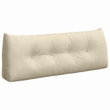 Cuscino per Schiena Crema 120 x 24 x 50 cm Tessuto
