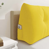 Cuscino per Schiena Giallo Chiaro 120 x 24 x 50 cm Tessuto