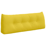 Cuscino per Schiena Giallo Chiaro 120 x 24 x 50 cm Tessuto
