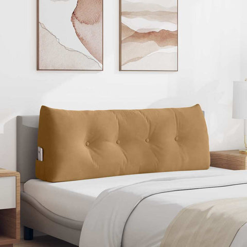 Cuscino per Schiena Marrone 120 x 24 x 50 cm Velluto