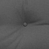 Cuscino per Schiena Grigio scuro 140 x 24 x 50 cm Tessuto