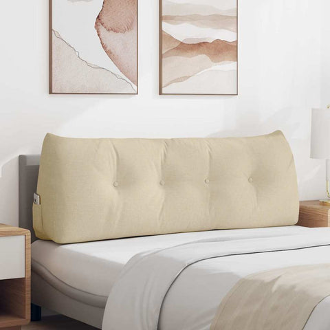 Cuscino per Schiena Crema 140 x 24 x 50 cm Tessuto