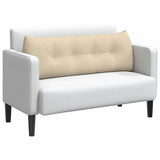 Cuscino per Schiena Crema 140 x 24 x 50 cm Tessuto