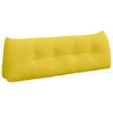 Cuscino per Schiena Giallo Chiaro 140 x 24 x 50 cm Tessuto