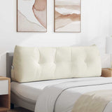 Cuscino per Schiena Crema 140 x 24 x 50 cm Velluto