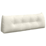 Cuscino per Schiena Crema 140 x 24 x 50 cm Velluto