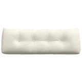 Cuscino per Schiena Crema 140 x 24 x 50 cm Velluto