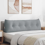 Cuscino per Schiena Grigio chiaro 160 x 24 x 50 cm Tessuto