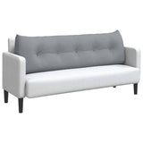 Cuscino per Schiena Grigio chiaro 160 x 24 x 50 cm Tessuto