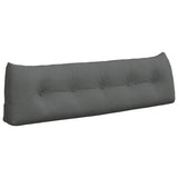 Cuscino per Schiena Grigio scuro 160 x 24 x 50 cm Tessuto