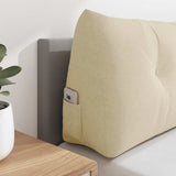 Cuscino per Schiena Crema 160 x 24 x 50 cm Tessuto