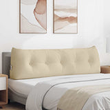 Cuscino per Schiena Crema 160 x 24 x 50 cm Tessuto