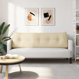Cuscino per Schiena Crema 160 x 24 x 50 cm Tessuto