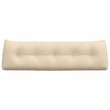 Cuscino per Schiena Crema 160 x 24 x 50 cm Tessuto