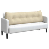 Cuscino per Schiena Crema 160 x 24 x 50 cm Tessuto