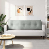 Cuscino per Schiena Grigio chiaro 160 x 24 x 50 cm Velluto