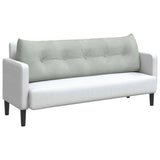 Cuscino per Schiena Grigio chiaro 160 x 24 x 50 cm Velluto