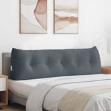 Cuscino per Schiena Grigio scuro 160 x 24 x 50 cm Velluto