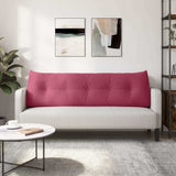 Cuscino per Schiena Rosso Vino 160 x 24 x 50 cm Velluto