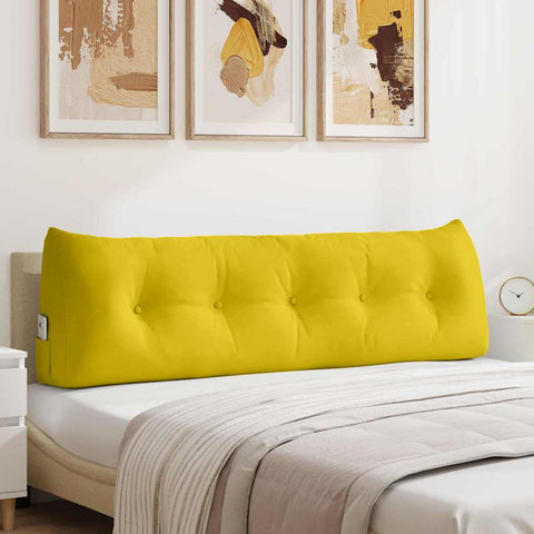 Cuscino per Schiena Giallo 160 x 24 x 50 cm Velluto
