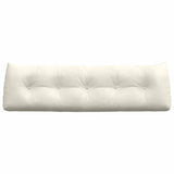 Cuscino per Schiena Crema 160 x 24 x 50 cm Velluto