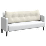 Cuscino per Schiena Crema 160 x 24 x 50 cm Velluto