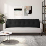 Cuscino per Schiena Nero 180 x 24 x 50 cm Tessuto