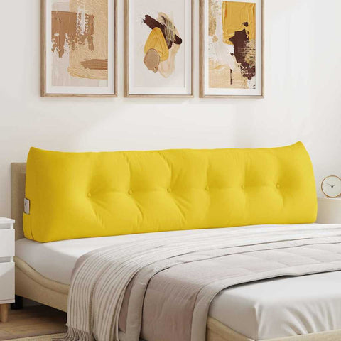 Cuscino per Schiena Giallo Chiaro 180 x 24 x 50 cm Tessuto