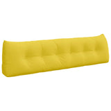 Cuscino per Schiena Giallo Chiaro 180 x 24 x 50 cm Tessuto