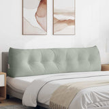 Cuscino per Schiena Grigio chiaro 180 x 24 x 50 cm Velluto