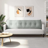 Cuscino per Schiena Grigio chiaro 180 x 24 x 50 cm Velluto