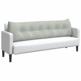 Cuscino per Schiena Grigio chiaro 180 x 24 x 50 cm Velluto