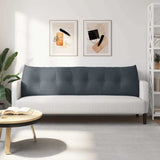 Cuscino per Schiena Grigio scuro 180 x 24 x 50 cm Velluto