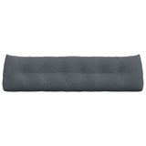 Cuscino per Schiena Grigio scuro 180 x 24 x 50 cm Velluto