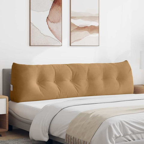 Cuscino per Schiena Marrone 180 x 24 x 50 cm Velluto