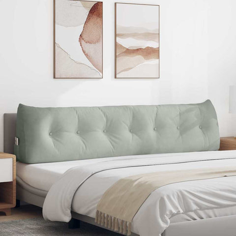 Cuscino per Schiena Grigio chiaro 200 x 24 x 50 cm Velluto