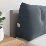 Cuscino per Schiena Grigio scuro 200 x 24 x 50 cm Velluto