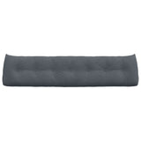 Cuscino per Schiena Grigio scuro 200 x 24 x 50 cm Velluto