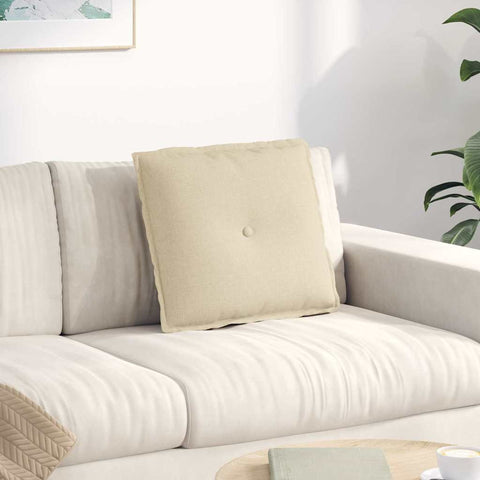 Cuscino per Schiena Crema 50 x 19 x 45 cm Tessuto
