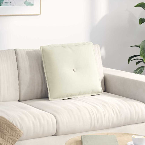 Cuscino per Schiena Crema 50 x 45 cm Tessuto in Cords