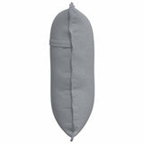 Cuscino per Schiena Grigio chiaro 60 x 19 x 50 cm Tessuto