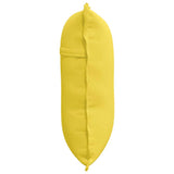 Cuscino per Schiena Giallo Chiaro 60 x 19 x 50 cm Tessuto