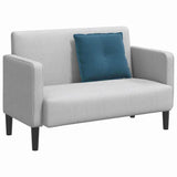 Cuscino per Schiena Blu 60 x 50 cm Tessuto in Cords