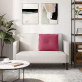 Cuscino per Schiena Rosso Vino 60 x 50 cm Tessuto in Cords