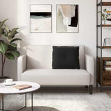 Cuscino per Schiena Nero 60 x 50 cm Tessuto in Cords