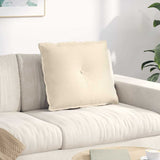 Cuscino per Schiena Crema 60 x 50 cm Tessuto in Cords